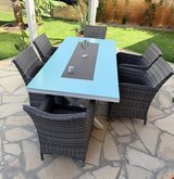 Outdoor Patio Dining Set – Large Table + 6 Rattan Chairs in Ramstein, Germany