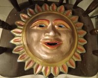 Large terracotta sun in Alamogordo, New Mexico