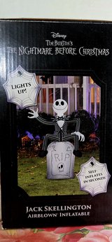 Disney Tim Burton's The Nightmare Before Christmas Jack Skellington Airblown Inflatable in Joliet, Illinois