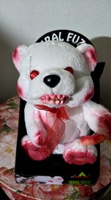Terrifying Feral Fuzzy White Bear Halloween in Joliet, Illinois