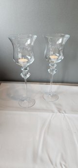 2 glass candle holder in Spangdahlem, Germany