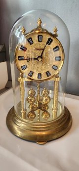 vintage Kundo Quartz clock "Westminster" with glass dome in Ramstein, Germany
