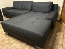 Dark Grey Corner Sofa with Chaise – Very Good Condition in Ramstein, Germany