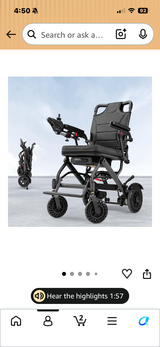 VERPAL 36lbs Lightweight Electric Wheelchair for Adult in Camp Lejeune, North Carolina