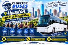 Houston Charter Bus Rental for Private Group Travel in Miramar, California