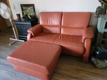 Leather couch and ottoman in Ramstein, Germany