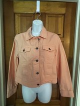 Women’s Faded Glory Peach Denim Jacket- Medium in Batavia, Illinois