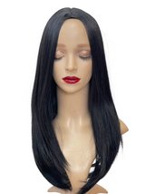 Brand-new long black wig with a middle part and straight style. in Okinawa, Japan