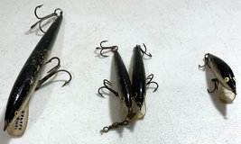 Vintage 60s Lures Bundle - 2 wood Rapala AND 2 Rebel Minnow Floaters in Westmont, Illinois