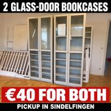 2 Glass-Door Bookcases – €40 for Both in Stuttgart, GE
