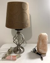 Lamps $10ea - Spiral Metal Table -OR- Color-Changing USB Himalayan Salt Lamp in Joliet, Illinois