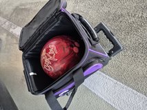 Ebonite rolling transport bowling bag with ball in Wiesbaden, GE