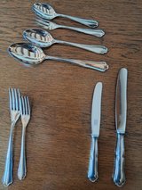 36-piece vintage silver-plated flatware service for 6 by the renowned German maker Bruckmann & S... in Spangdahlem, Germany