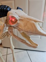 Halloween ram skeleton decoration in Joliet, Illinois