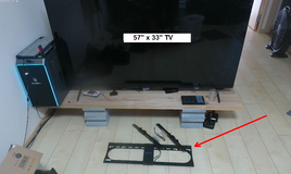 TV wall bracket in Okinawa, Japan