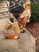 scarecrow and pumpkin in Bolingbrook, Illinois