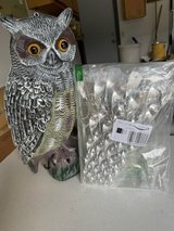 Decorative Owl and Silver Icicles in Plainfield, Illinois