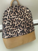 JustFab Leopard Print Faux Leather Backpack in Bolingbrook, Illinois