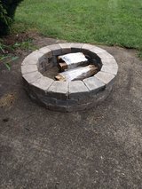 brand new unilock firepit in Oswego, Illinois