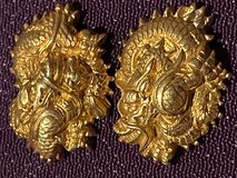 Ryu Dragon Golden Menuki handle ornaments for Tanto in Okinawa, Japan