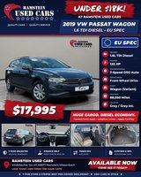 2019 VW Passat Wagon 1.6 TDI Diesel | EU Spec | $17,995 in Ramstein, Germany