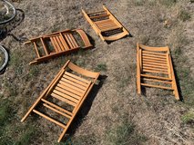 Chairs wooden foldable in Ramstein, Germany