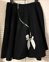 Poodle Skirt - Black 50s Sock Hop Halloween Costume - 1 Size Fits Most in Chicago, Illinois