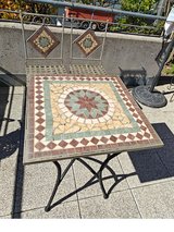 Bistro Patio Set Wrought Iron and tiles in Stuttgart, GE