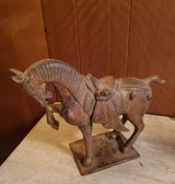 Tang Dynasty Style War Horse Cast Iron Sculpture From Japan in Alamogordo, New Mexico