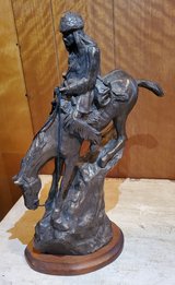Frédéric Remington "Mountain Man" Cold Cast Sculpture in Alamogordo, New Mexico