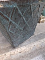 Turquoise Square Planter in Kingwood, Texas