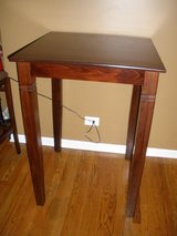 wooden bar table  42 inch high, 30 inch square in Plainfield, Illinois