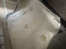 New Off-White Cotton Blanket with Gold Leaves in Plainfield, Illinois