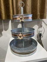 Three Tiered Serving Metal Stand in Okinawa, Japan