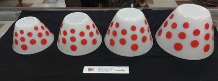 4pc Fire King Polka Dot Oven Bowl Set in Fort Leonard Wood, Missouri