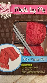 New knit red scarf 2 needles hat gloves in Camp Lejeune, North Carolina