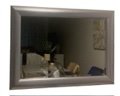 Silver Textured Frame Rectangular Wall Mirror in Camp Lejeune, North Carolina