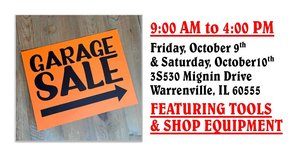 GARAGE SALE -- TOOLS & SHOP EQUIPMENT in Naperville, Illinois