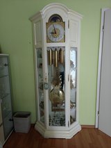 White grandfather clock in Ramstein, Germany