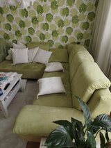 Green fabric couch in Ramstein, Germany