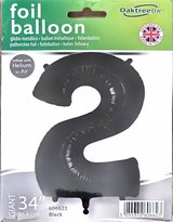 2 Foil Balloon Black in Lakenheath, UK