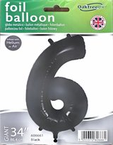 6 Foil Balloon Black in Lakenheath, UK