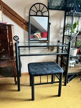 elegant black metal and glass vanity in Ramstein, Germany