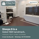 TLA/TDY K-Town 3BR, sleeps 9, 133 m², listed 1881 landmark, car included (Apt 11) - Kaiserslautern in Ramstein, Germany