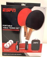 New! ESPN Table Tennis / Ping Pong Set - Net Paddles Balls & Carry Case in Westmont, Illinois