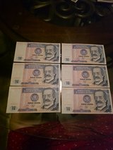 Peru 10 Intis 1987 June 26th Banknote unc lot of 6 in Alamogordo, New Mexico