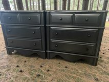 Huge Bedroom Nightstands 3 Drawers 30x18x30 Muted Black Satin New in Houston, Texas