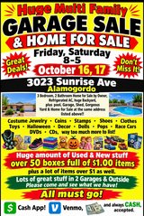 Huge Multi Family Garage Sale  & Home For Sale  Friday, Saturday  8-5 in Alamogordo, New Mexico
