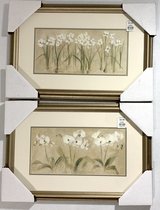 New! Wall Art - Set of 2 Cheri Bloom White Flower - "Blum Rows" series Floral Prints in Naperville, Illinois
