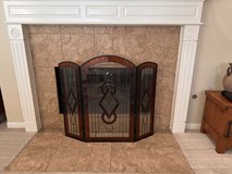 Fireplace Screen, stained glass in Kingwood, Texas